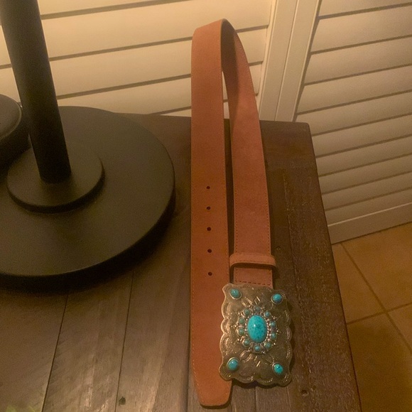 Genuine Leather Southwestern Belt Size S/M - Picture 3 of 12